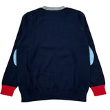 Sun68 Maglia Girocollo Tinta Unita con Logo per Bambino K32307 BLU SUN68 