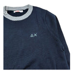 Sun68 Maglia Girocollo Tinta Unita con Logo per Bambino K32307 BLU SUN68 
