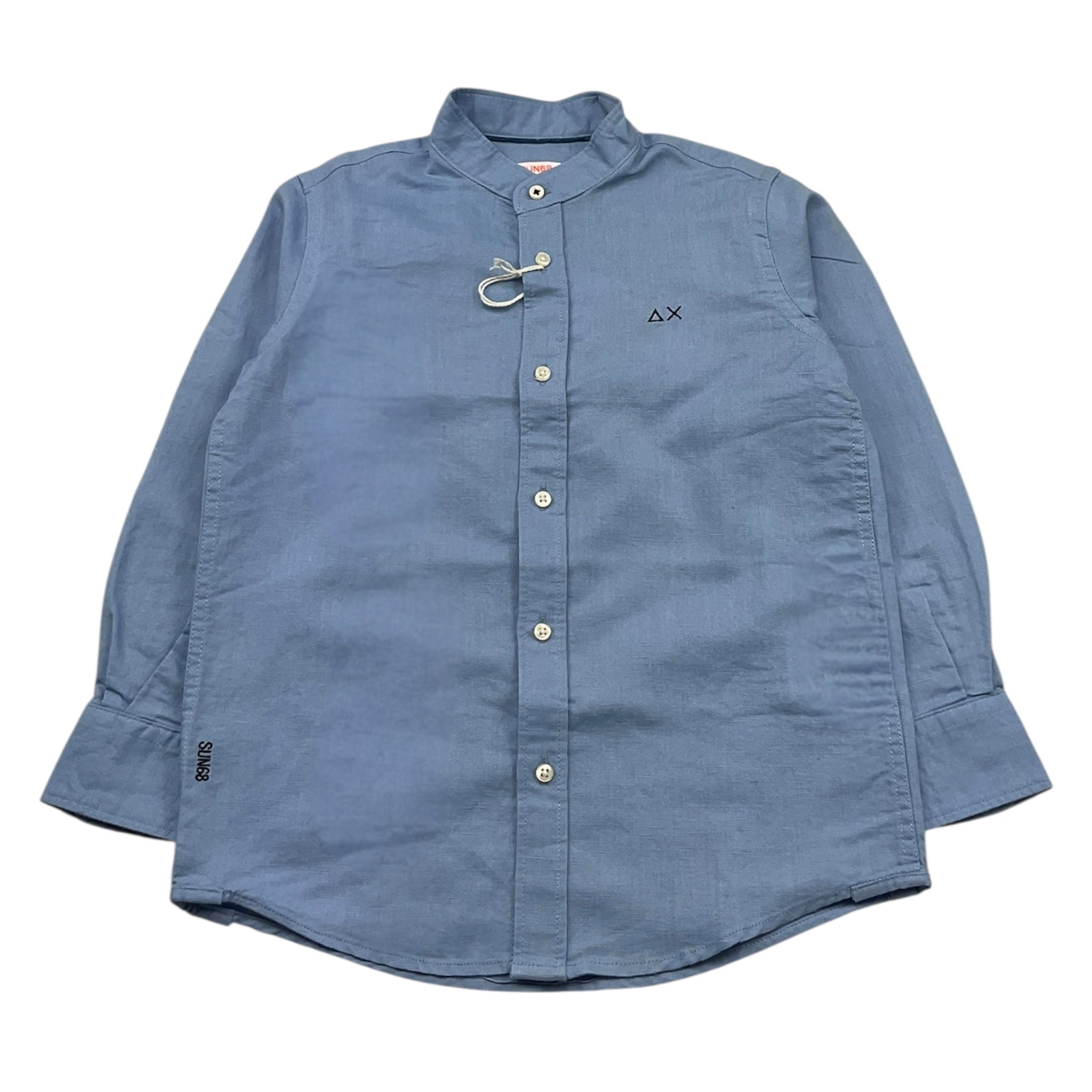 Sun68 Camicia Manica Lunga Tinta Unita per Neonato S35306 AZZURRO SUN68 