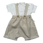 Teddy E Minou Completo 2 Pezzi T-Shirt-Salopette per Neonato E15CP066C4134 BIANCO/BEIGE TEDDY E MINOU 