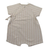 Teddy E Minou Pagliaccetto Mezza Manica Tinta Unita con Fantasia A Righe per Neonata E24TU024L6010 BEIGE TEDDY E MINOU 