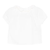 Teddy E Minou Camicia Mezza Manica Tinta Unita per Neonata E25CI008C6039 BIANCO TEDDY E MINOU 