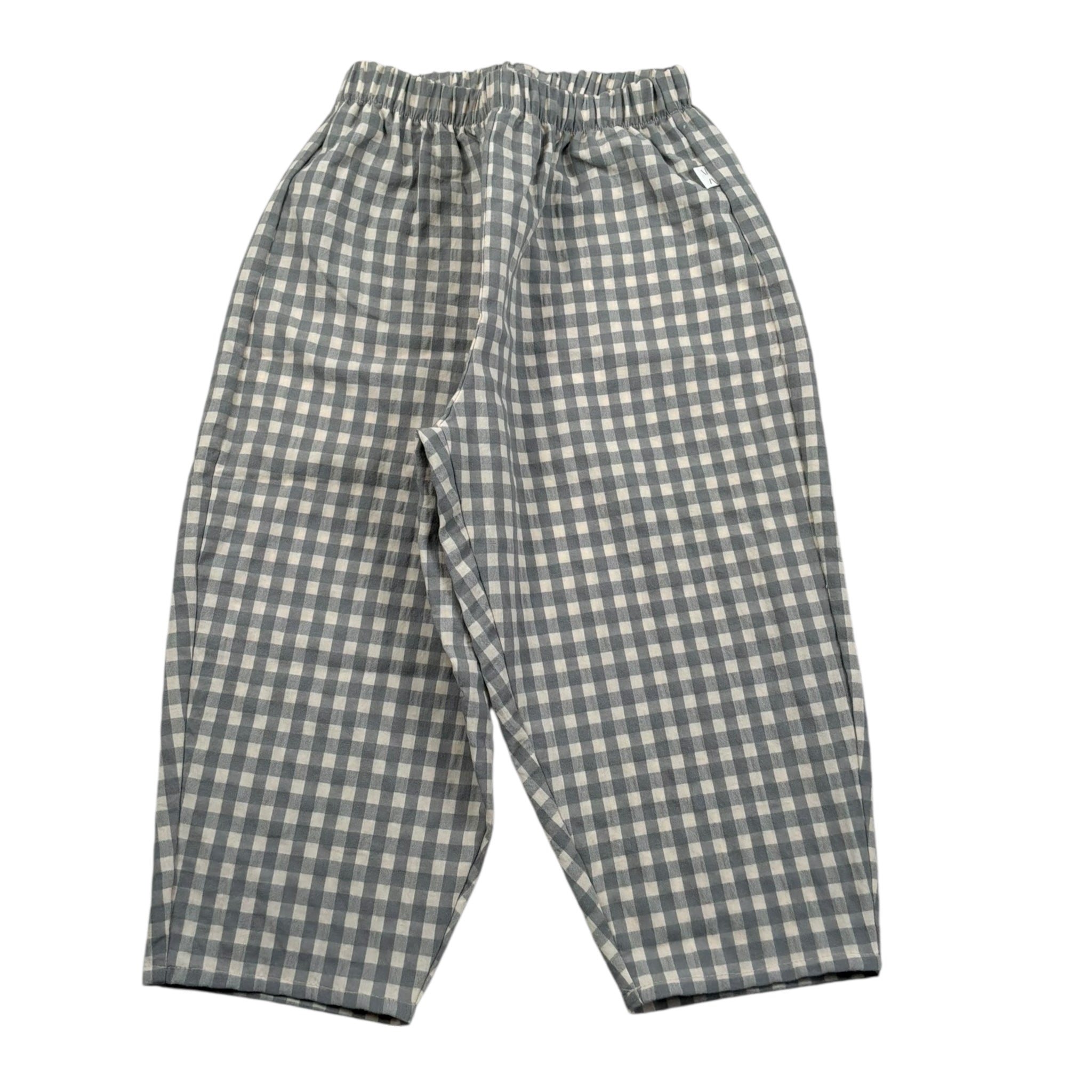 Teddy E Minou Pantalone Tinta Unita con Fantasia A Quadri per Bambina E25PT016C3159 VERDE TEDDY E MINOU 