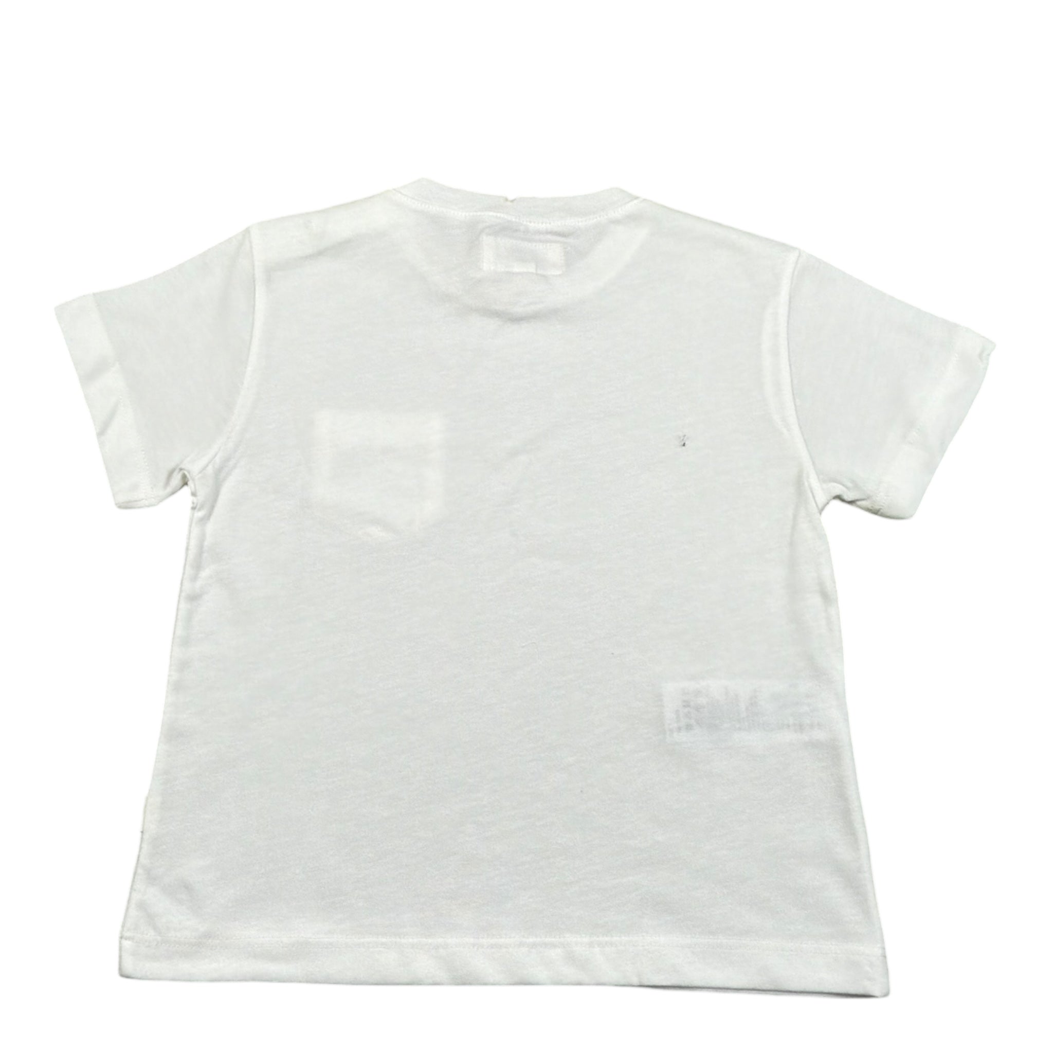 Teddy E Minou T-Shirt Girocollo Tinta Unita per Neonato E25SH015M0170 BIANCO TEDDY E MINOU 