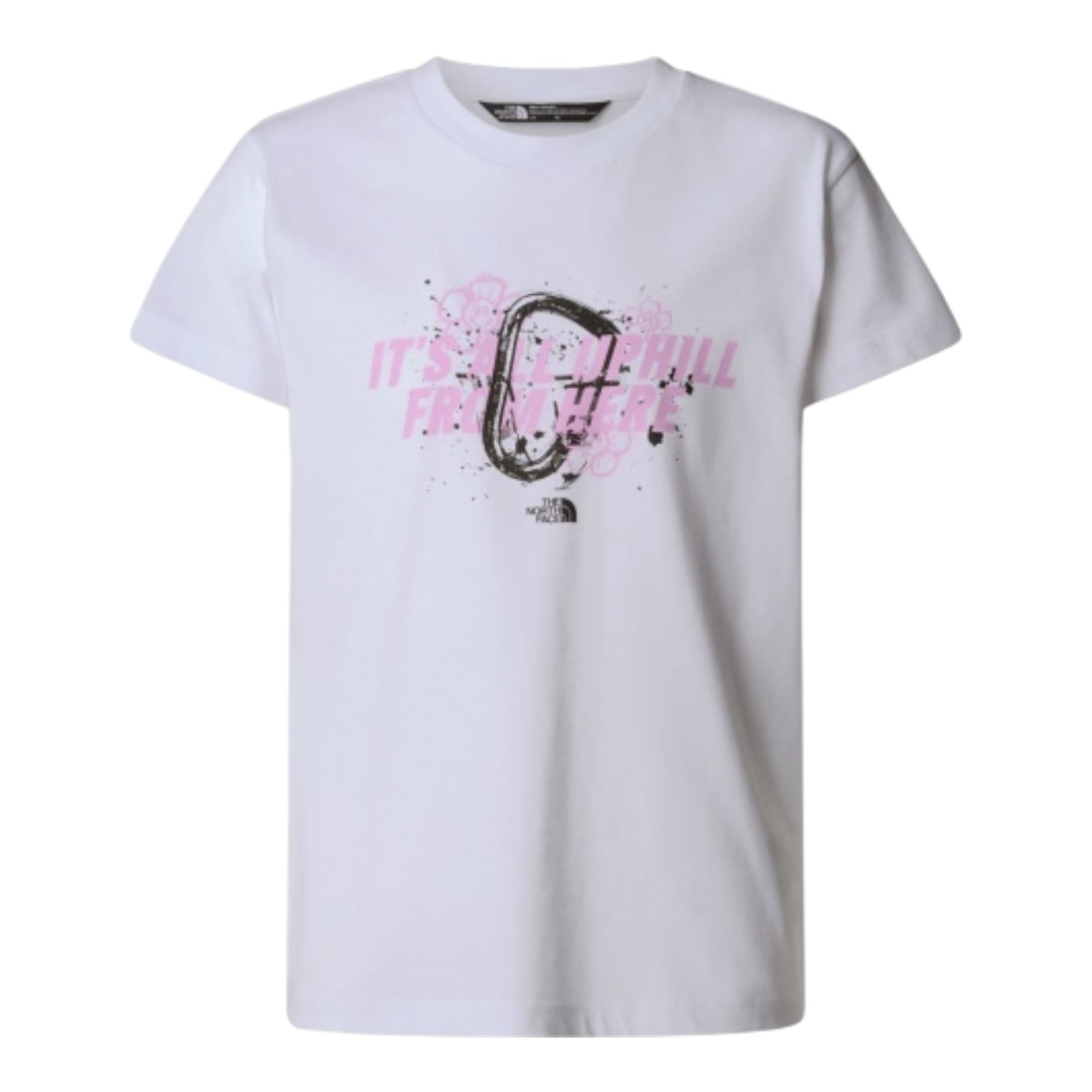 The North Face T-Shirt tinta unita con Stampa Bianco per Bambina NF0A8AXFFN41 BIANCO THE NORTH FACE 