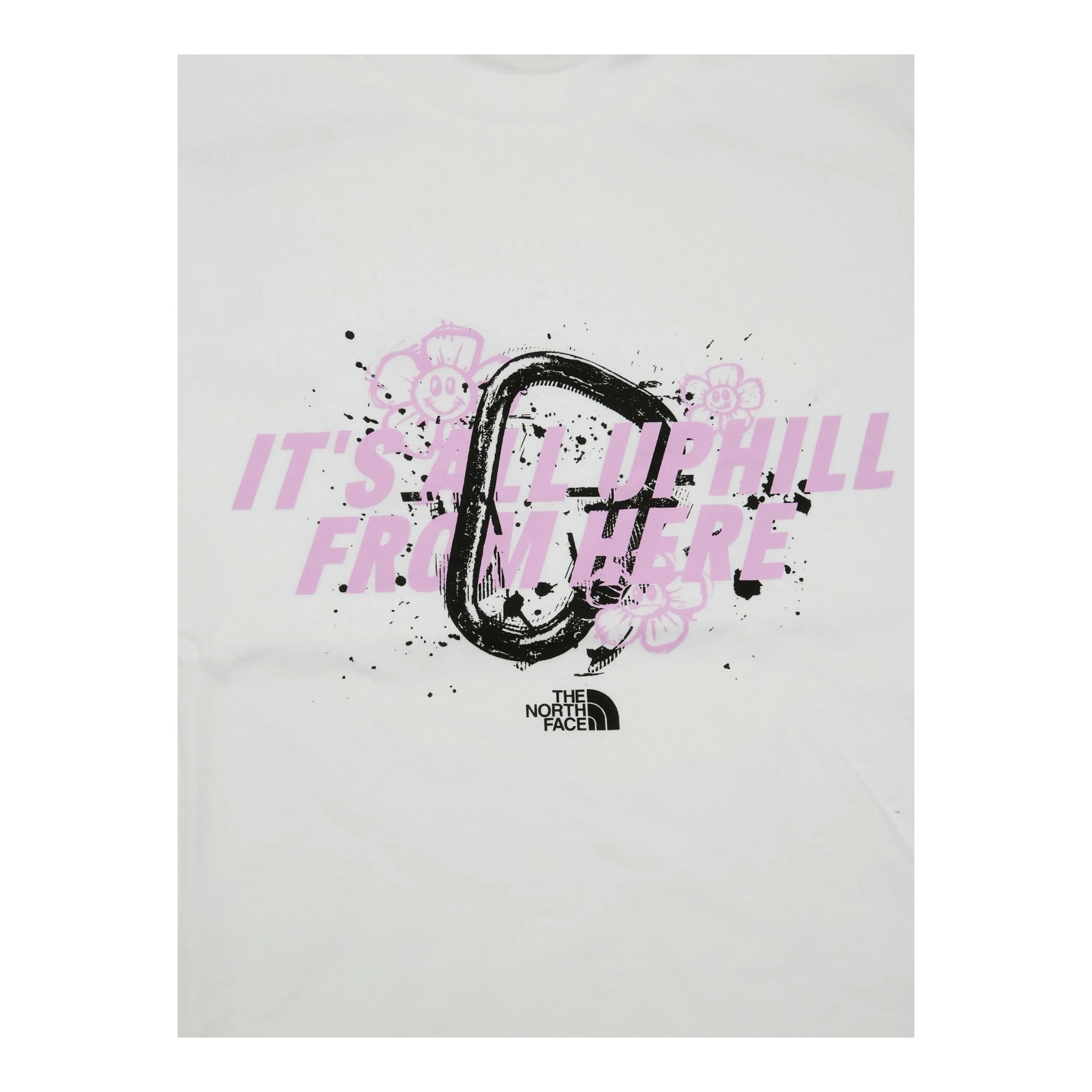The North Face T-Shirt Girocollo Tinta Unita con Stampa per Bambina NF0A8AXFFN41XS BIANCO THE NORTH FACE 