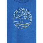 Timberland T-Shirt Girocollo Tinta Unita con Stampa per Neonato T60387 BLU TIMBERLAND 