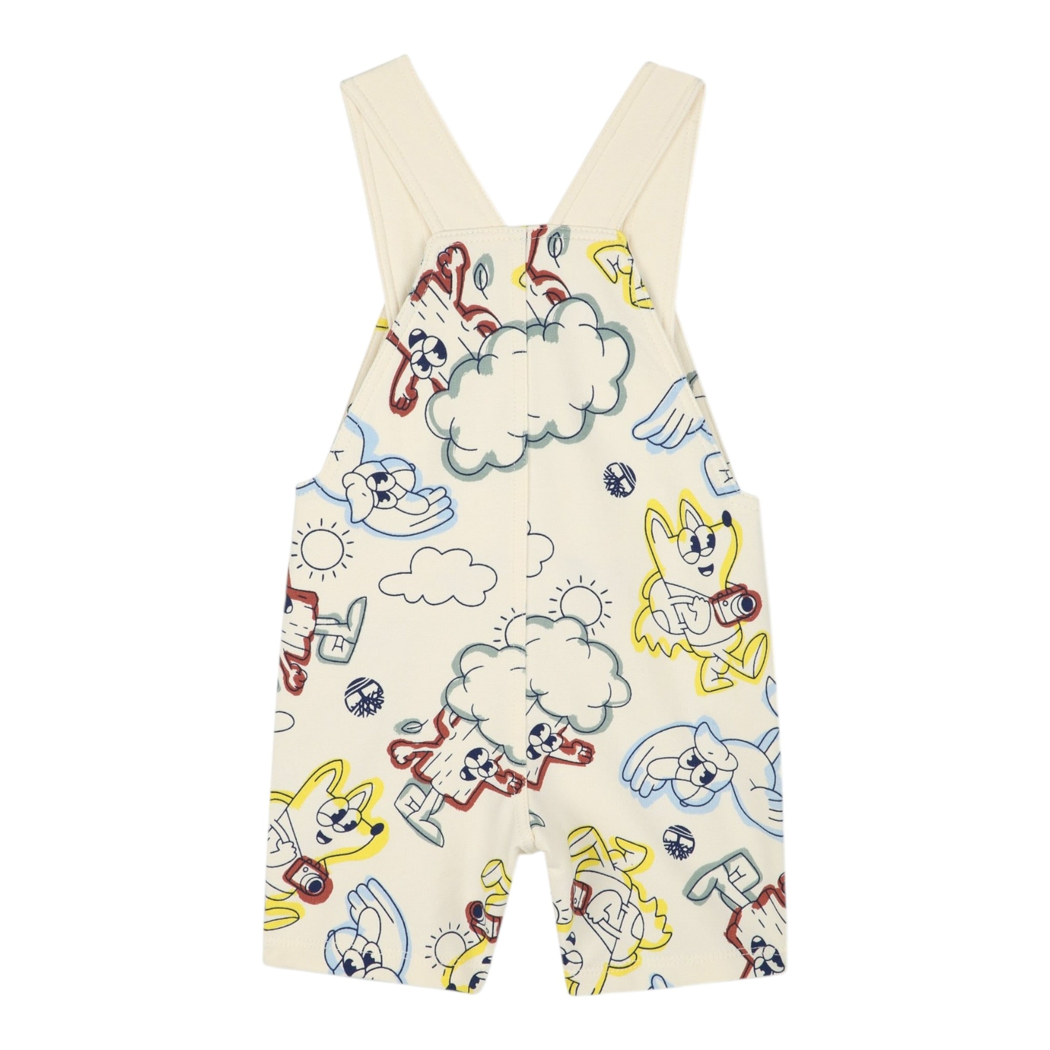Timberland Salopette Tinta Unita con Stampe per Neonato T60394 PANNA TIMBERLAND 