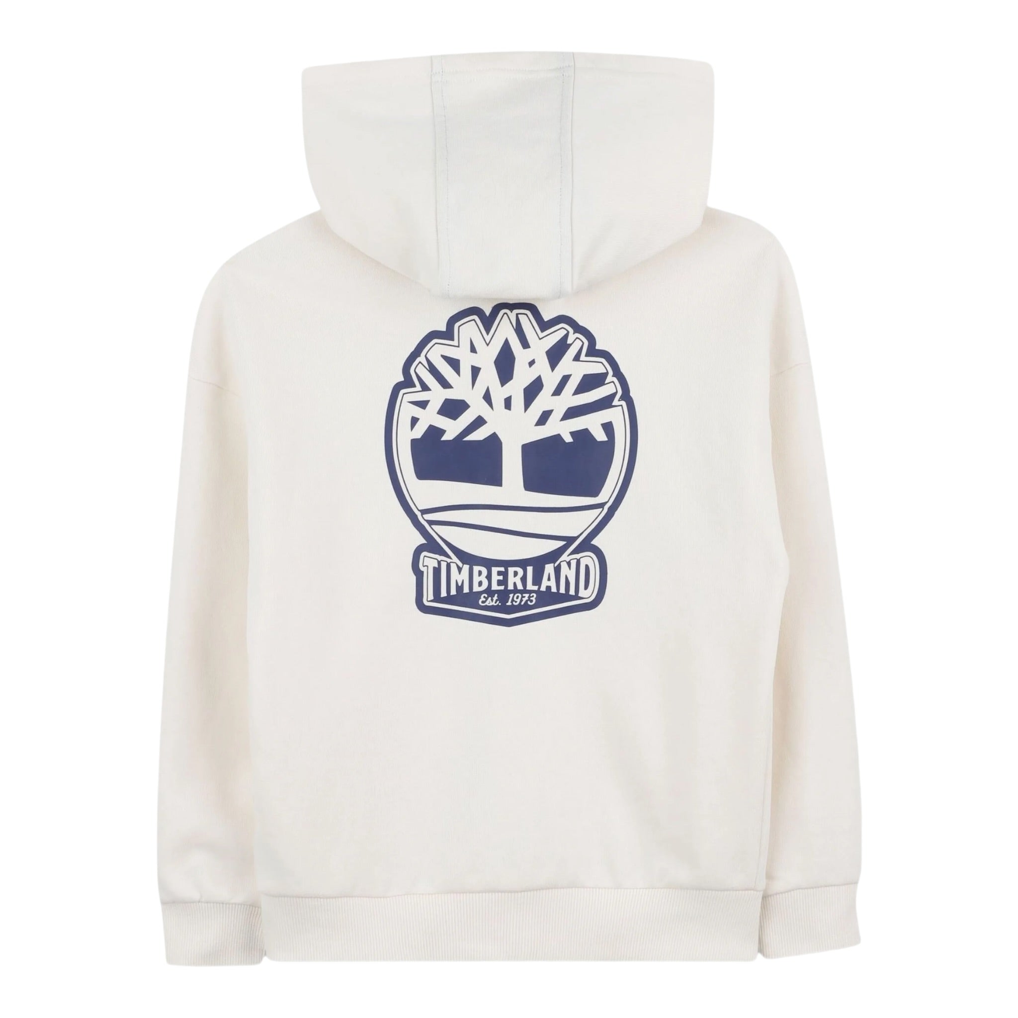 Timberland Felpa con Zip E Cappuccio Tinta Unita con Stampa Logo per Bambino T60451 PANNA TIMBERLAND 