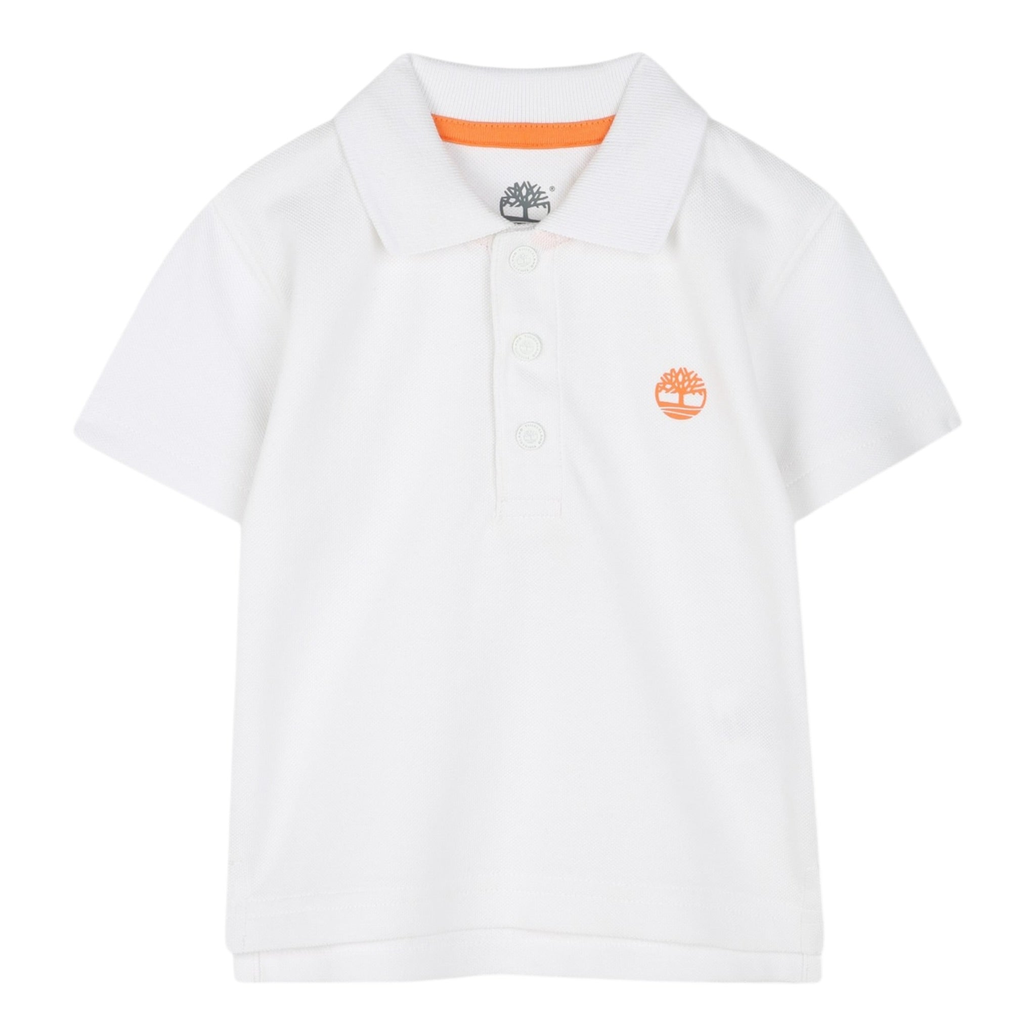 Timberland Polo Mezza Manica Tinta Unita con Logo per Bambino T6051010 BIANCO TIMBERLAND 