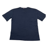 Tommy Hilfiger T-Shirt Girocollo Tinta Unita con Logo per Bambino KB0KB085755 BLU TOMMY HILFIGER 