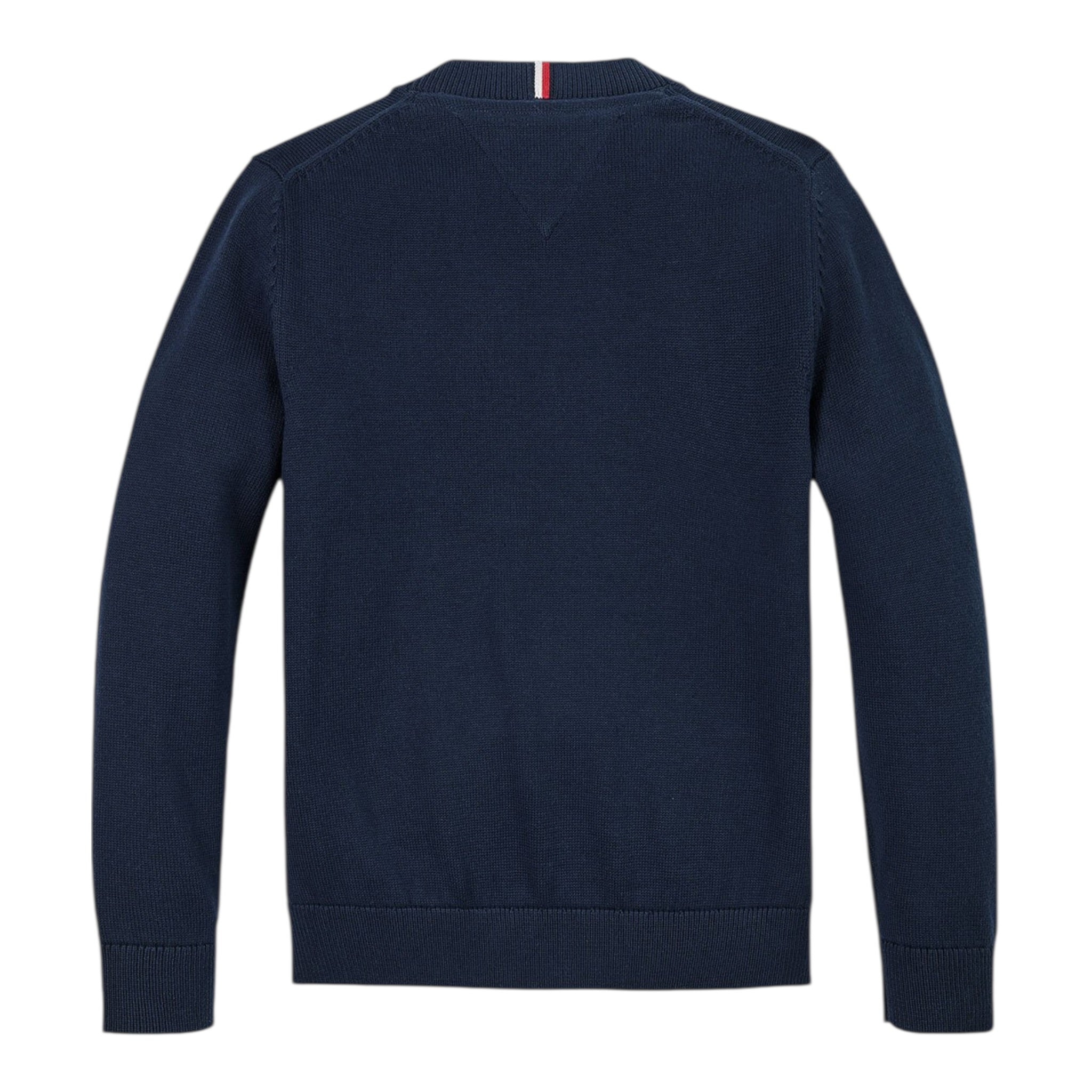 Tommy Hilfiger Maglia Girocollo Tinta Unita con Stampa per Bambino KB0KB09344 BLU TOMMY HILFIGER 