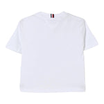 Tommy Hilfiger T-Shirt Girocollo Tinta Unita con Logo per Bambino KB0KB09601X BIANCO TOMMY HILFIGER 