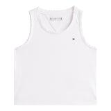 Tommy Hilfiger Canotta Tinta Unita con Ricami per Bambina KG0KG08588 BIANCO TOMMY HILFIGER 