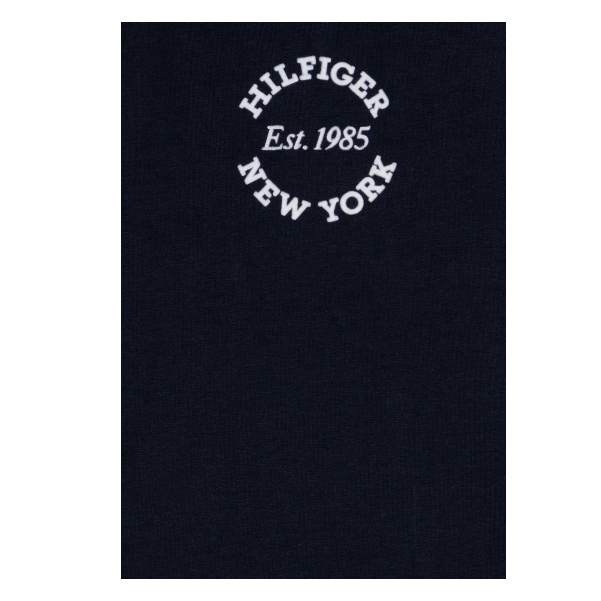 Tommy Hilfiger T-Shirt Girocollo tinta unita con Logo Blu per Neonato KN0KN01964 BLU TOMMY HILFIGER 