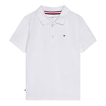Tommy Hilfiger Polo Mezza Manica Tinta Unita con Logo per Neonato KN0KN02030 BIANCO TOMMY HILFIGER 