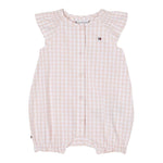 Tommy Hilfiger Pagliaccetto Tinta Unita con Fantasia Quadri per Neonata KN0KN0 ROSA TOMMY HILFIGER 