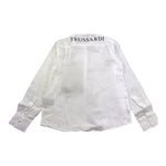 Trussardi Camicia Tinta Unita Manica Lunga con Logo per Bambino TBP24015CA BIANCO TRUSSARDI 