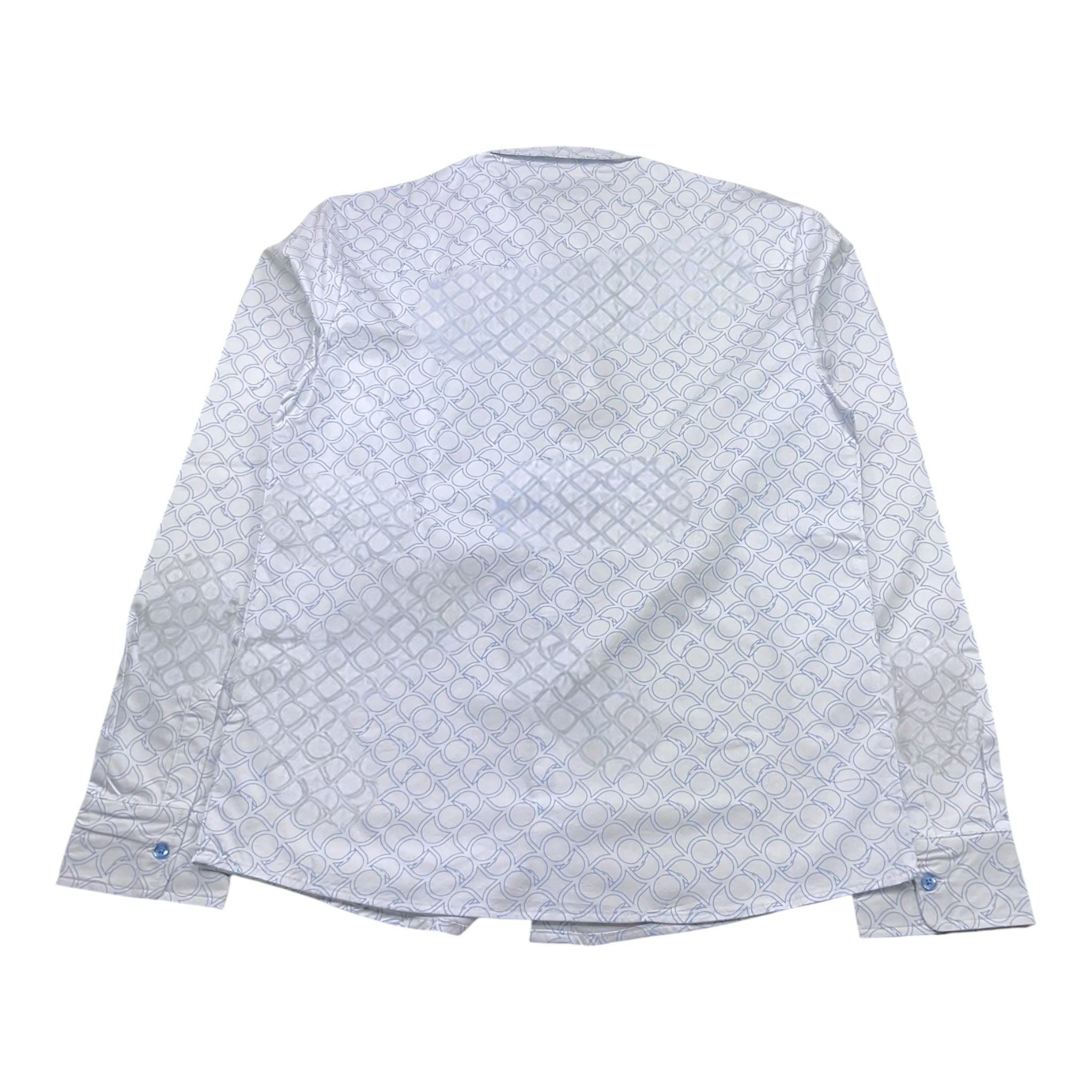 Trussardi Camicia Tinta Unita Manica Lunga con Fantasia per Bambino TBP24116CA BIANCO TRUSSARDI 