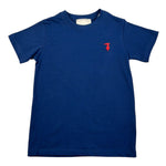 Trussardi T-Shirt Girocollo Tinta Unita con Logo per Bambino TBP26002TS BLU TRUSSARDI 