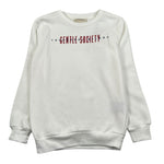 Trussardi Felpa Chiusa Girocollo Tinta Unita con Stampa per Bambino TBP26044FE PANNA TRUSSARDI 