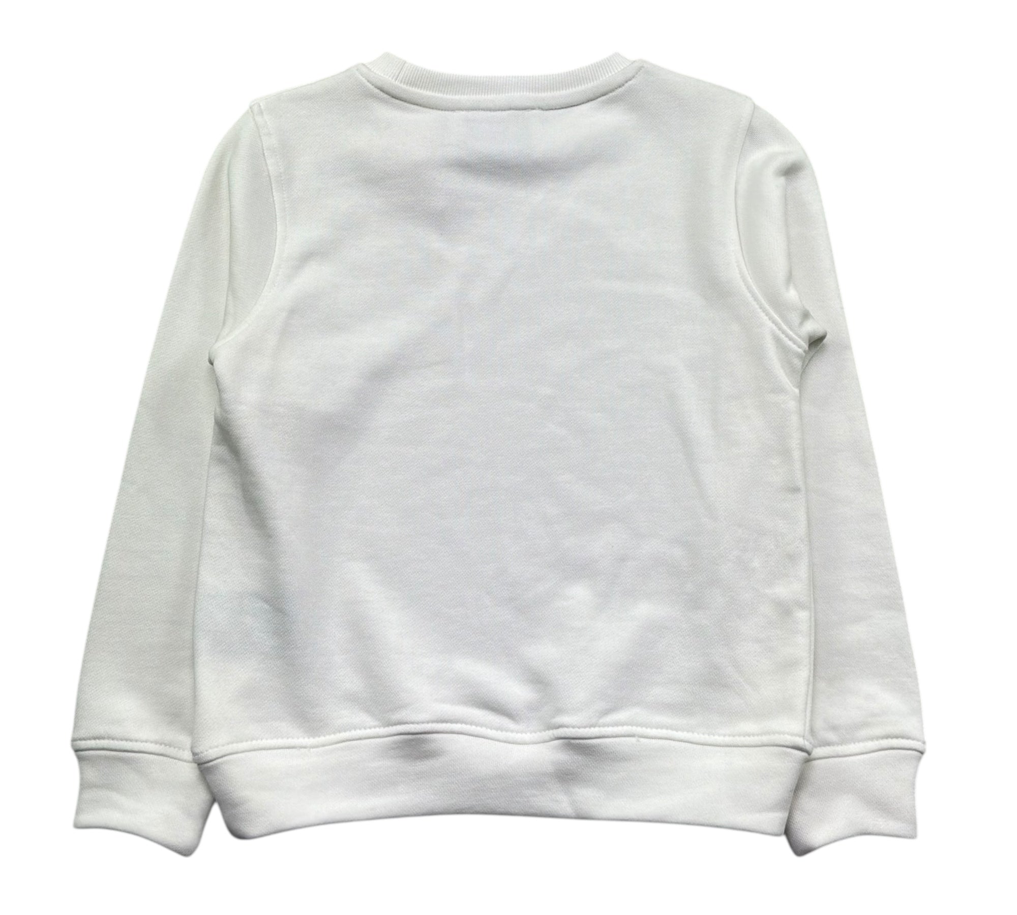 Trussardi Felpa Chiusa Girocollo Tinta Unita con Stampa per Bambino TBP26070FE BIANCO TRUSSARDI 