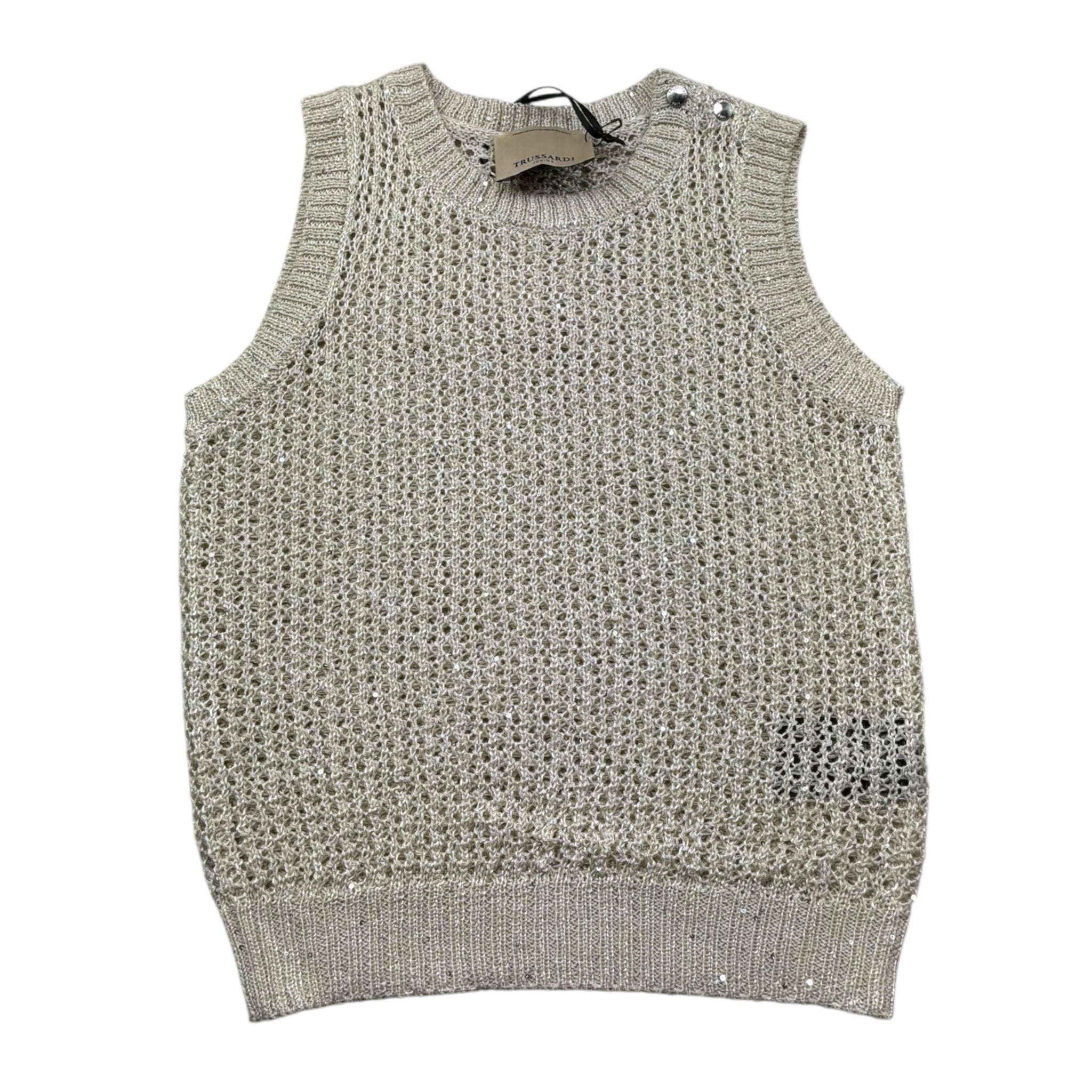Trussardi Gilet Tinta Unita con Paillettes per Bambina TGP26040GL BEIGE TRUSSARDI 