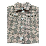 Trussardi Giubbino Fantasia Rombi Bicolore per Bambina TGP26052GC ROSA TRUSSARDI 