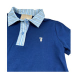 Trussardi Abit Mezza Manica Tinta Unita con Colletto per Bambina TGP26085VE BLU TRUSSARDI 