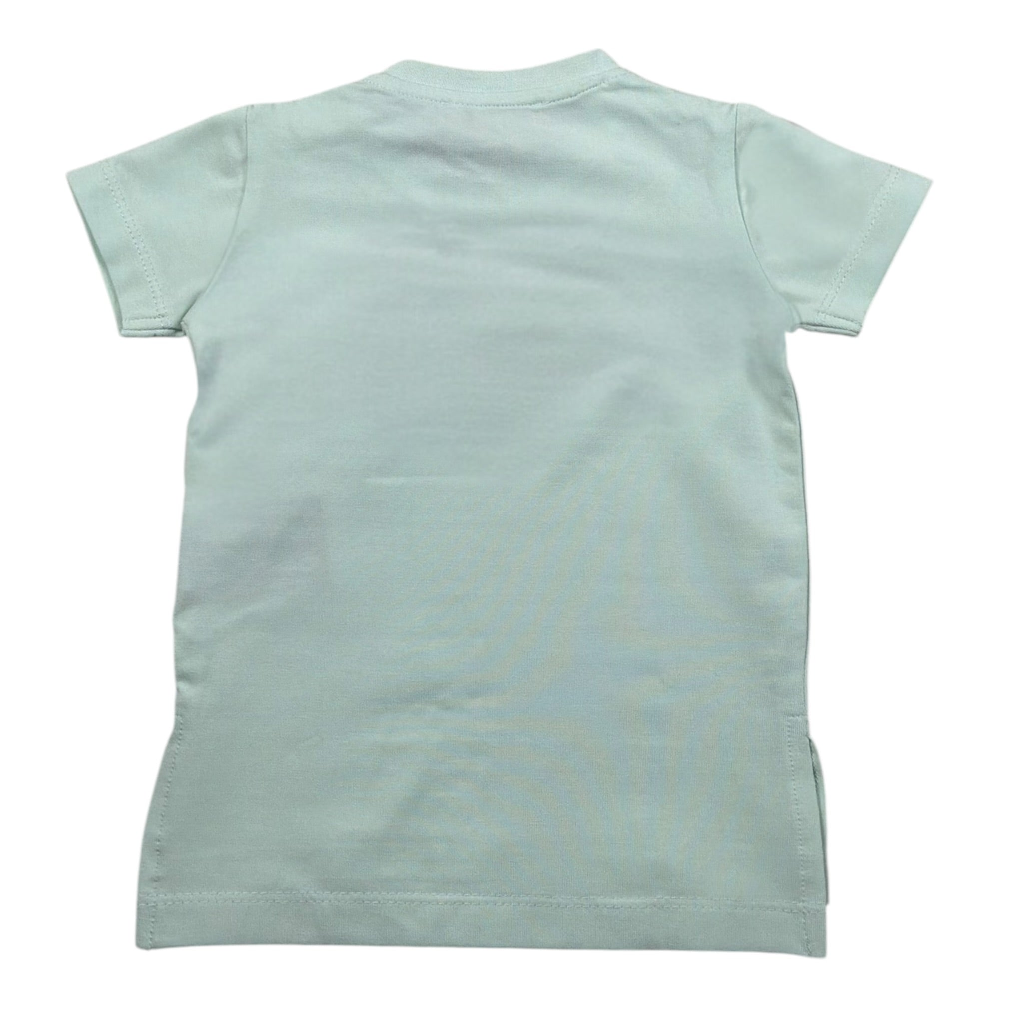 Trussardi T-Shirt Tinta Unita Girocollo con Stampa per Neonata TIP21087 VERDE ACQUA TRUSSARDI 