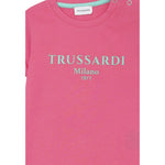 Trussardi T-Shirt Tinta Unita con Stampa per Neonata TIP25001TS ROSA TRUSSARDI 