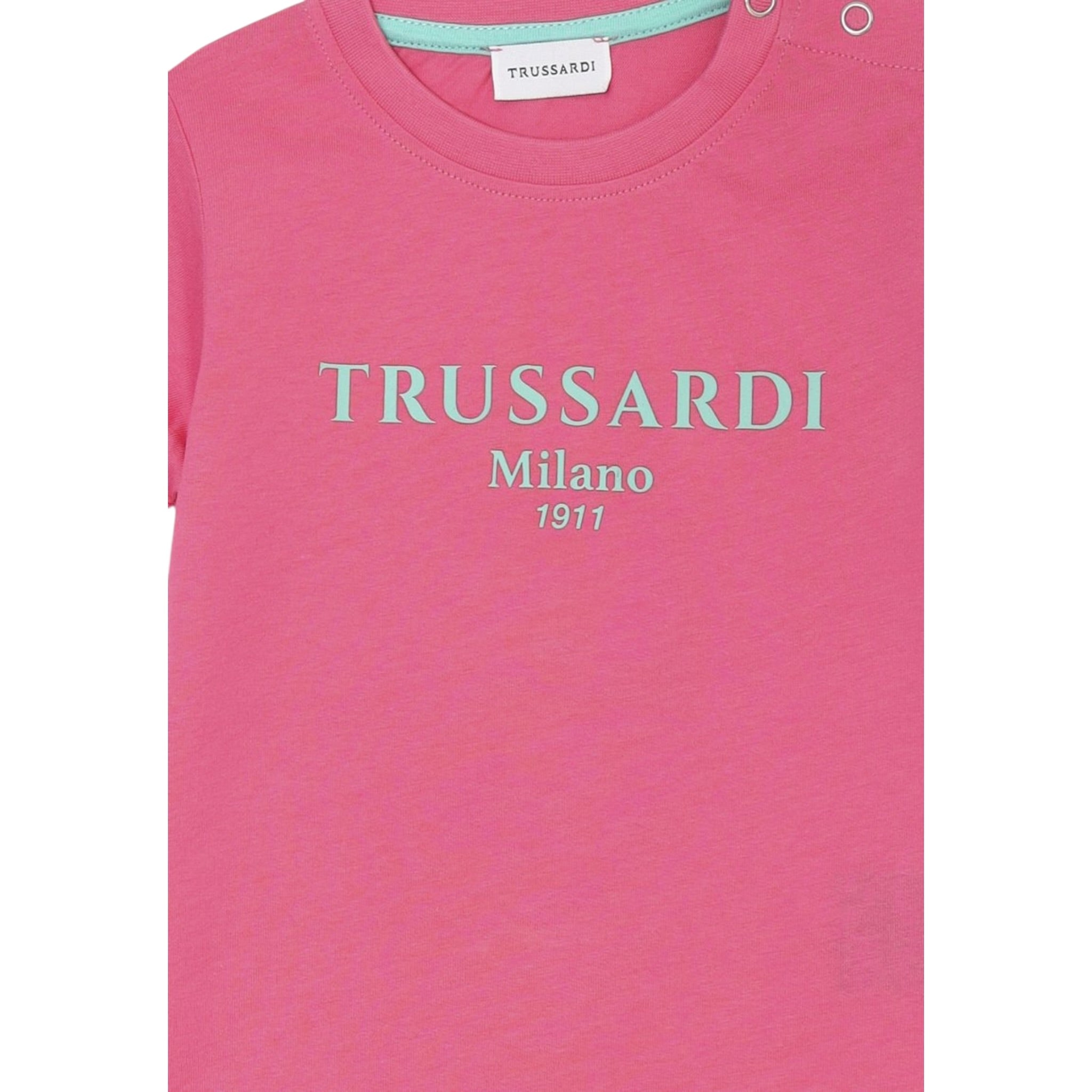 Trussardi T-Shirt Tinta Unita con Stampa per Neonata TIP25001TS ROSA TRUSSARDI 