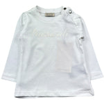Trussardi Shirt Girocollo Tinta Unita con Logo per Neonata TIP26013TS BIANCO TRUSSARDI 