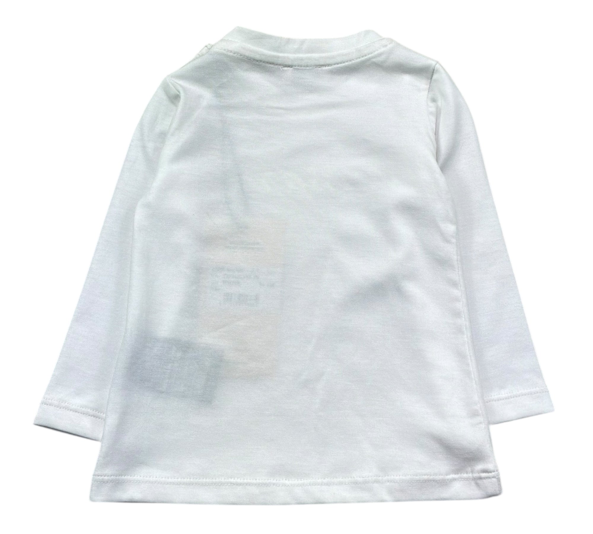 Trussardi Shirt Girocollo Tinta Unita con Logo per Neonata TIP26013TS BIANCO TRUSSARDI 
