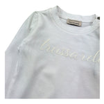 Trussardi Shirt Girocollo Tinta Unita con Logo per Neonata TIP26013TS BIANCO TRUSSARDI 