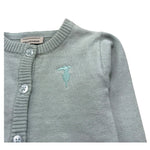 Trussardi Cardigan Tinta Unita con Lofo per Neonato TIP26020CD VERDE ACQUA TRUSSARDI 