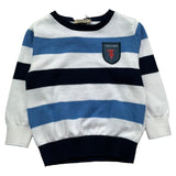 Trussardi Maglia Girocollo Fantasia A Righe per Neonato TIP26029MA BIANCO TRUSSARDI 