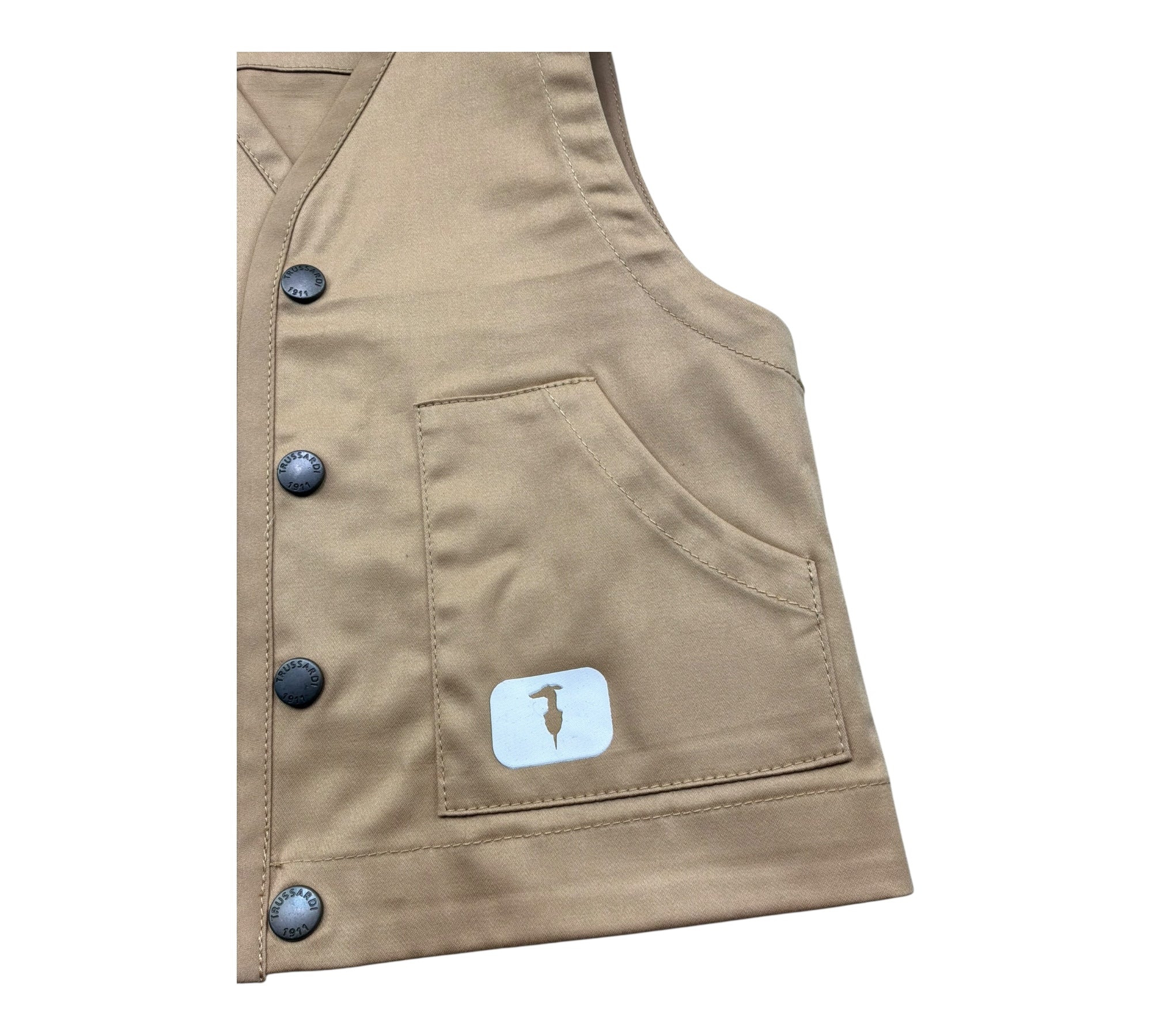 Trussardi Gilet Tinta Unita con Logo per Neonato TIP26041GT CAMMELLO TRUSSARDI 