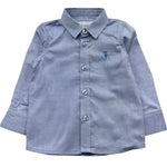 Trussardi Camicia Manica Lunga Tinta Unita per Neonato TIP26094CA AZZURRO POLVERE TRUSSARDI 