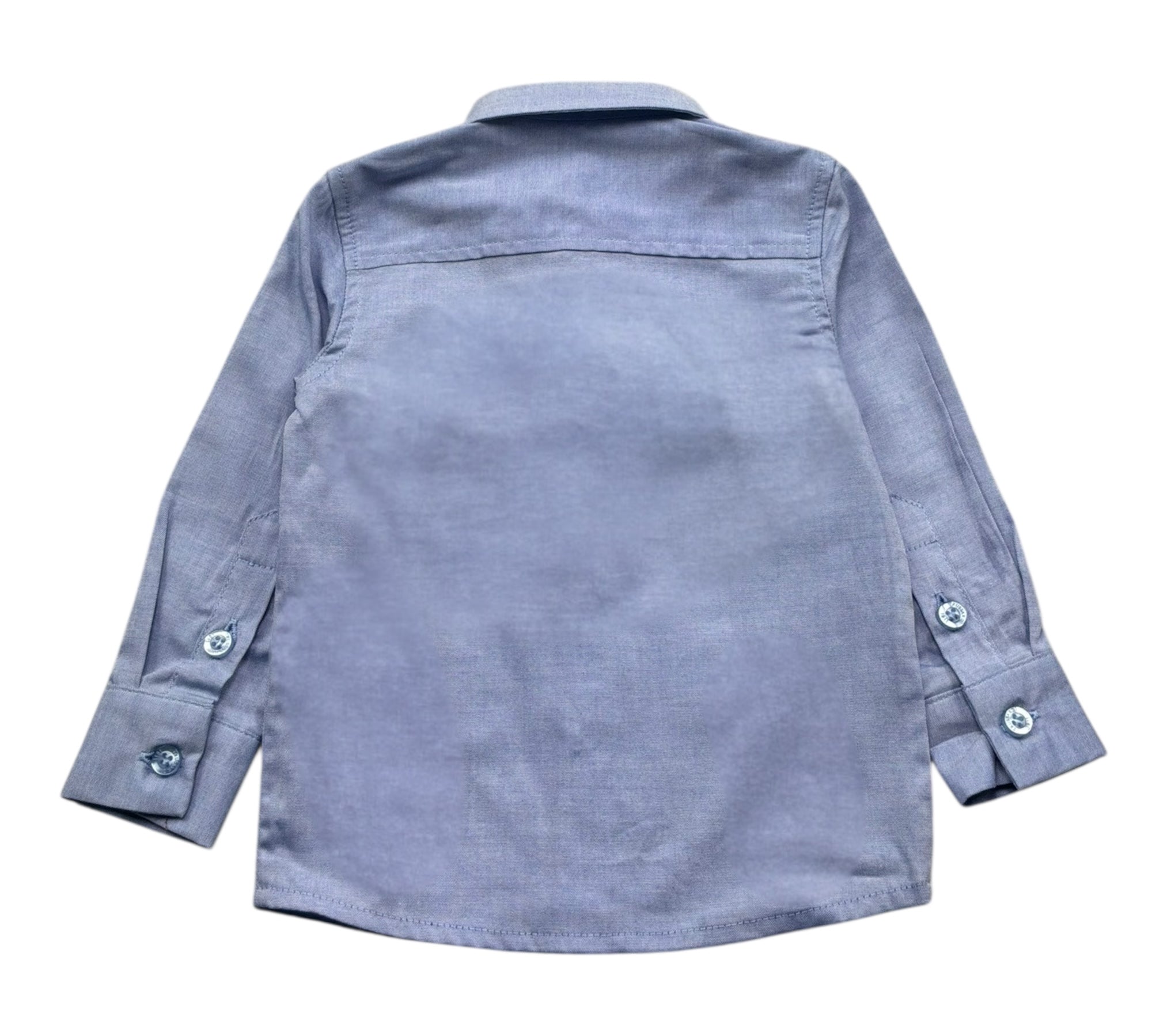 Trussardi Camicia Manica Lunga Tinta Unita per Neonato TIP26094CA AZZURRO POLVERE TRUSSARDI 