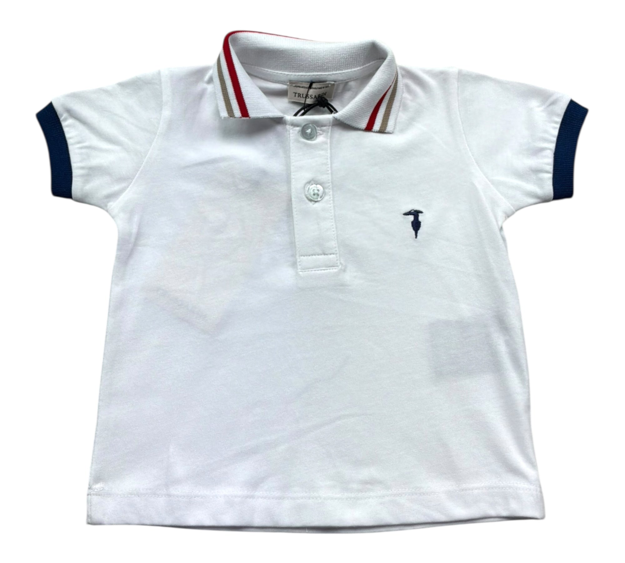 Trussardi Polo Mezza Manica Tinta Unita per Neonato TIP26102PO BIANCO TRUSSARDI 