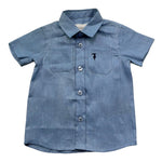 Trussardi Camicia Mezza Manica Tinta Unita con Taschino per Neonato TIP26104CA AZZURRO TRUSSARDI 