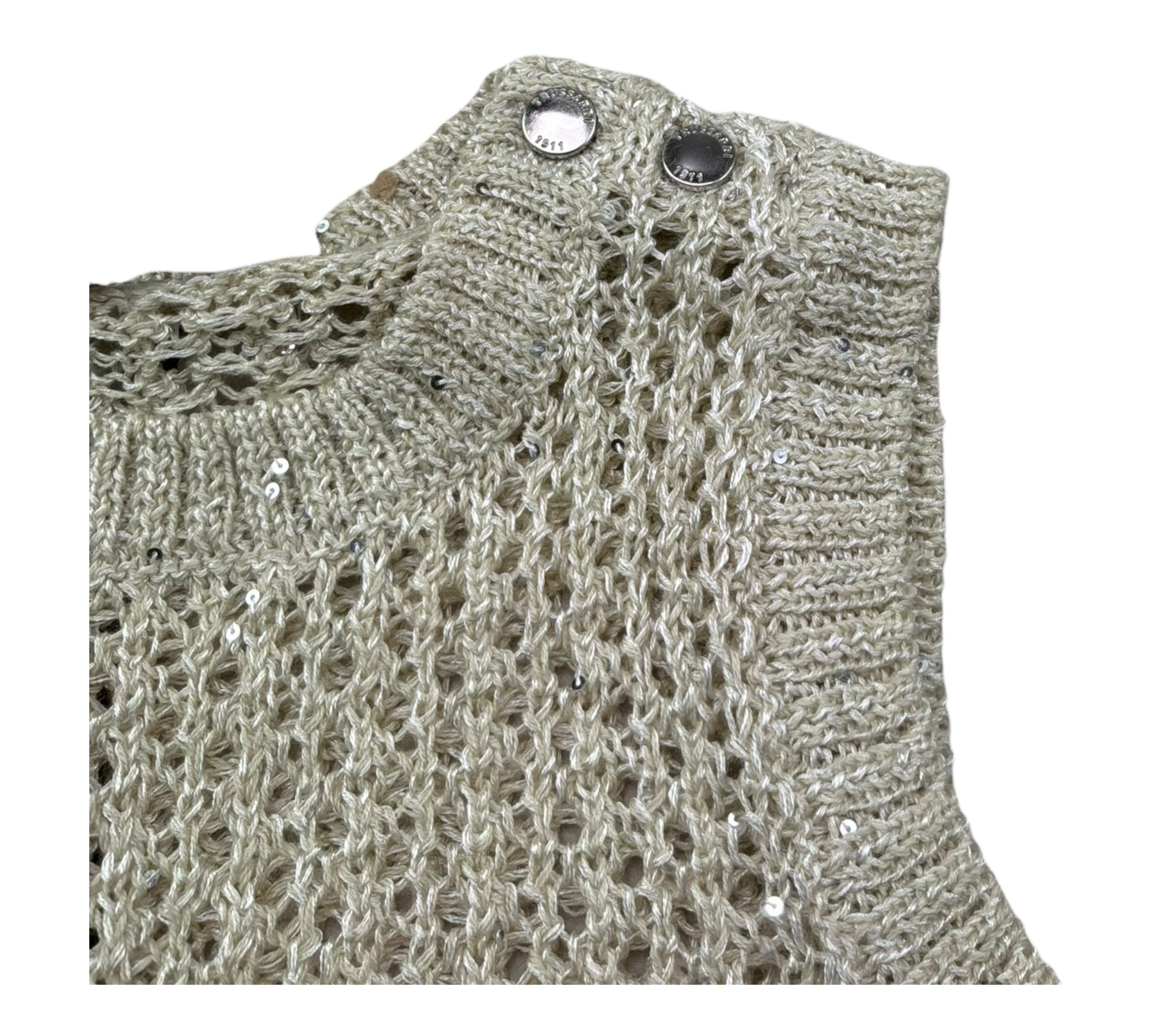 Trussardi Canotta Tinta Unita Traforata per Neonata TIP26108GL BEIGE TRUSSARDI 