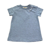 Trussardi T-Shirt Girocollo Tinta Unita con Logo per Neonato TIP26112TS AZZURRO TRUSSARDI 