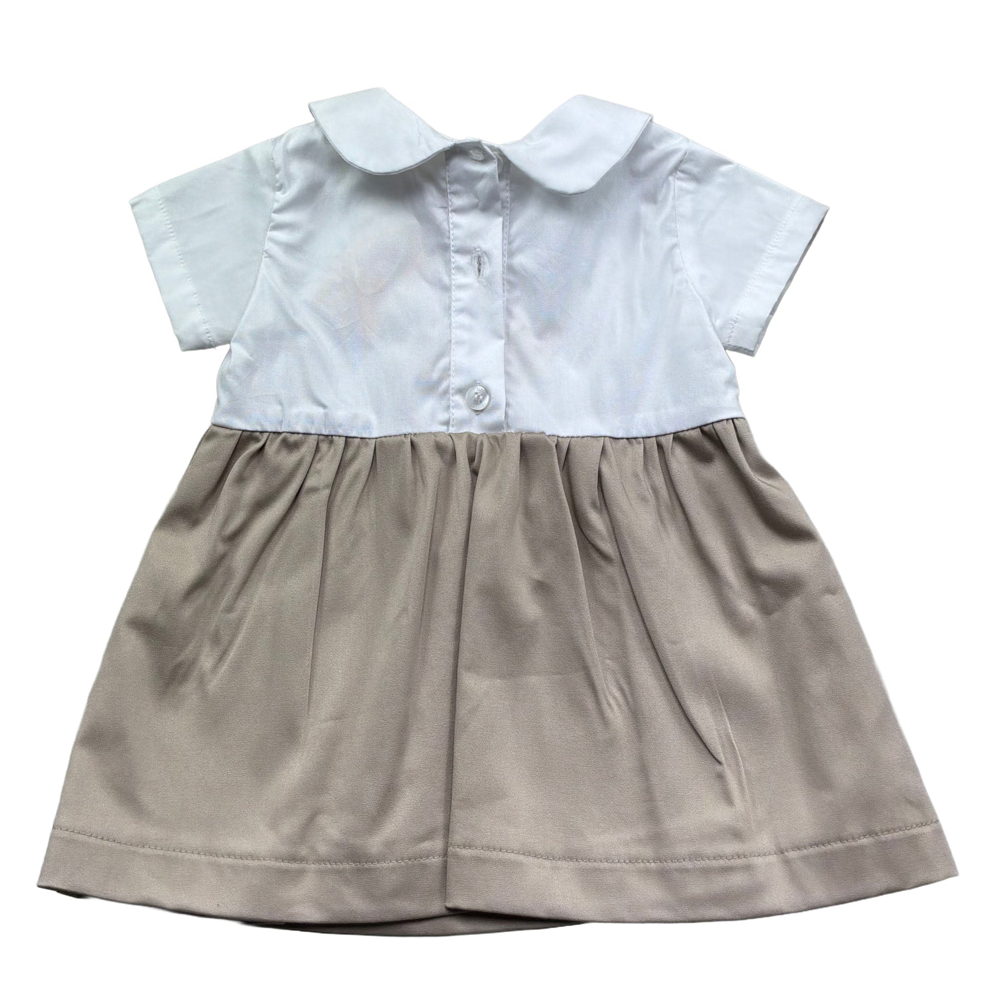 Trussardi Abito Mezza Manica Bicolore per Neonata TIP26113VE BIANCO/BEIGE TRUSSARDI 