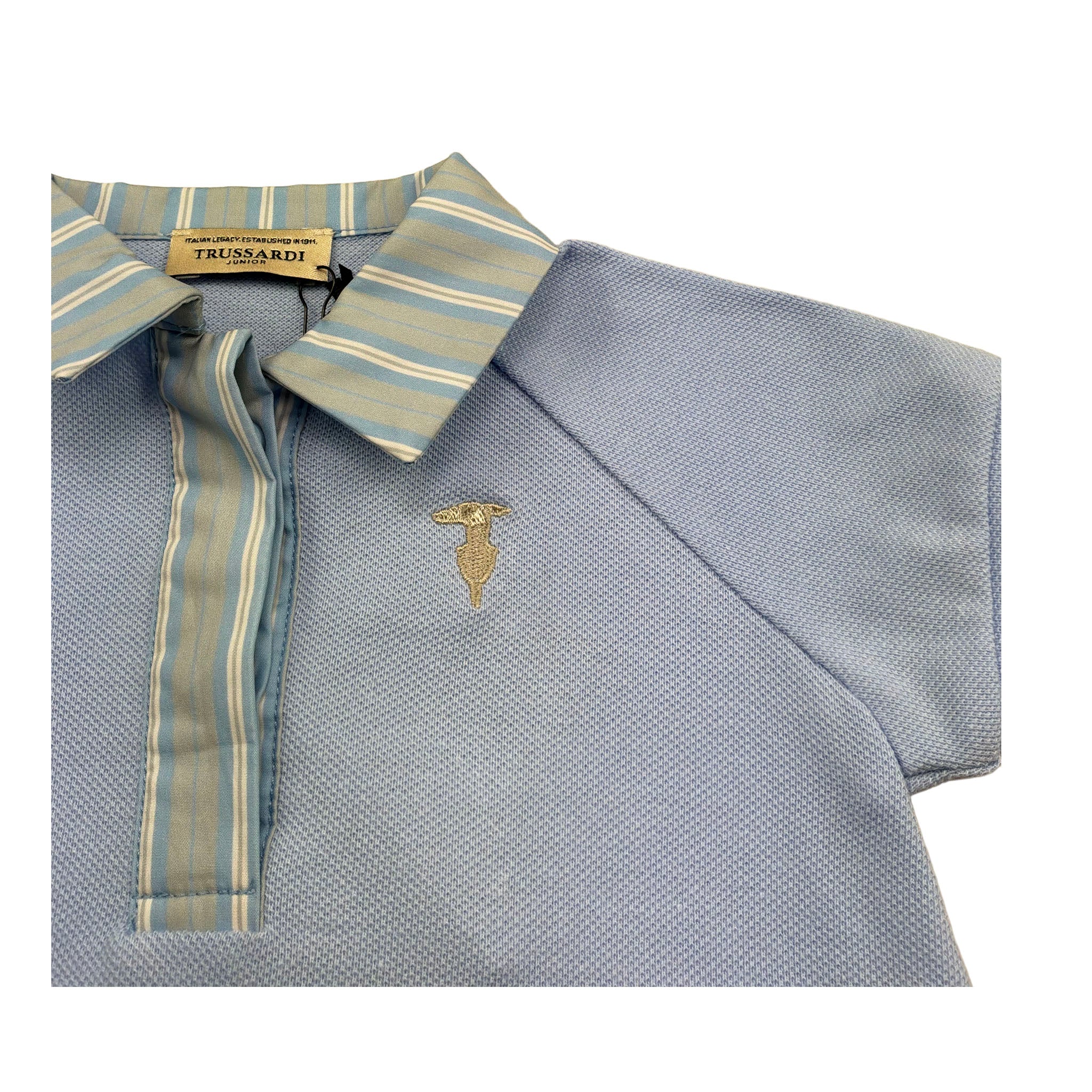 Trussardi Abito Mezza Manica Tinta Unita con Colletto per Neonata TIP26123VE AZZURRO TRUSSARDI 