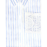 Twinset Camicia Tinta Unita con Fantasia A Righe per Bambina 251GJ2472 BIANCO TWINSET 