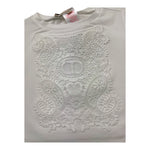 Twinset T-Shirt Girocollo Tinta Unita con Ricami per Bambina 251GJ2480 BIANCO TWINSET 