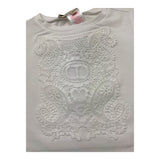 Twinset T-Shirt Girocollo Tinta Unita con Ricami per Neonata 251GJ2480N BIANCO TWINSET 