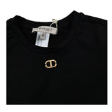 Twinset T-Shirt Girocollo Tinta Unita per Bambina 251GJ2481X NERO TWINSET 